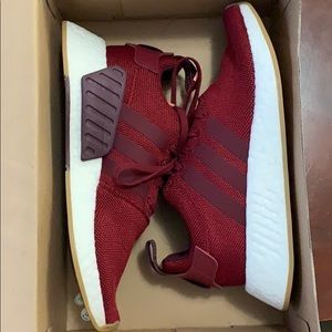 Dark red adidas sneakers
